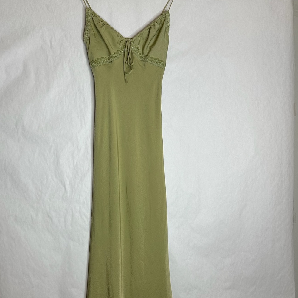 Princess Polly Emily Maxi Dress in “Green” Size US 2 | Slip Dress Lace Detailing - Picture 11 of 16